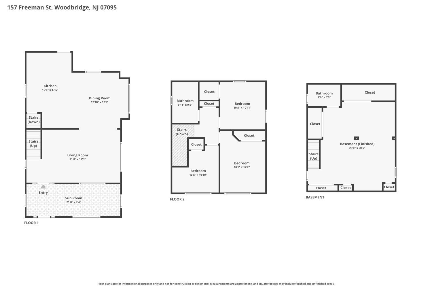 157 Freeman, Woodbridge Proper, NJ, 07095