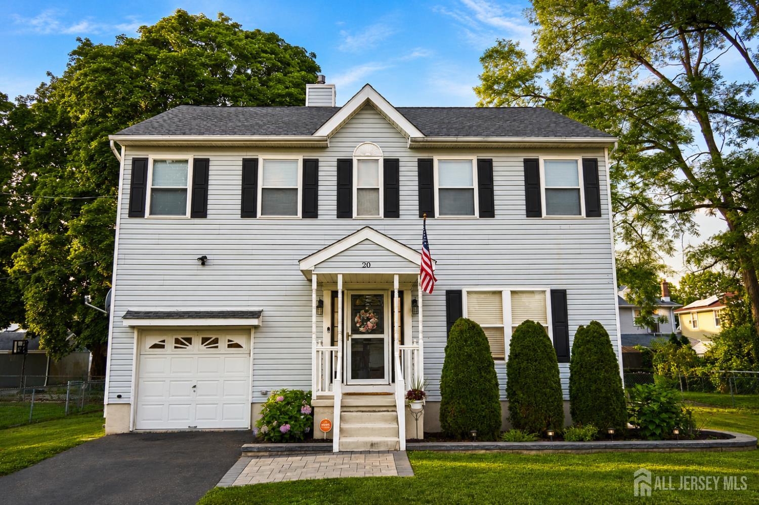 Meticulously maintained home offering comfort, convenience, and exceptional value. Move‑in‑ready Colonial on a quiet dead-end street in Hamilton Township.Features 3 bedrooms, 2 full baths, and 9-ft ceilings. Bright living and dining rooms with premium waterproof laminate flooring. Renovated kitchen with custom ceiling‑height cabinetry, quartz counters, stainless steel appliances, pantry, corner window, and sliding door to a 12' x 20' deck overlooking the fully fenced backyard. Upstairs offers an expansive primary suite with 7' x 7' large closet and updated en‑suite bath with marble vanity, tiled shower, and skylight. Two additional bedrooms, second full bath, and convenient second‑floor laundry with upgraded LG washer/dryer. Additional highlights: attached garage with opener, security system, landscaped front yard, and recent upgrades to roof, furnace, central air, and water heater. Minutes to train station, highways, shopping, dining, hospitals, & public transportation. Potential future subdivision opportunity (buyer to perform due diligence).